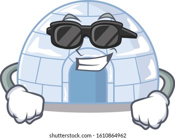 Super cool igloo character wearing black glasses