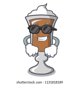 Super cool irish coffee character cartoon
