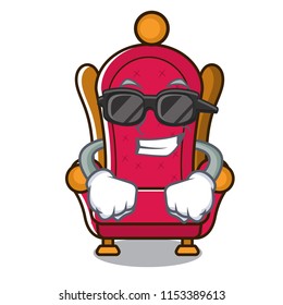 Super cool king throne character cartoon