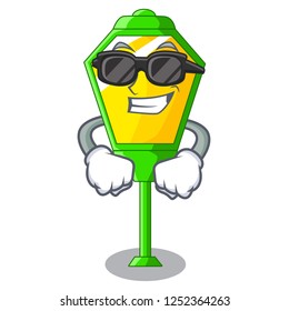 Super cool lamp post in isolated on mascot