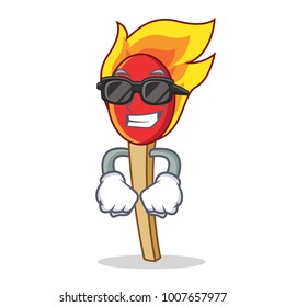 Super cool match stick character cartoon