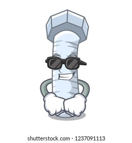 Super cool Metal bolt that isolated on mascot
