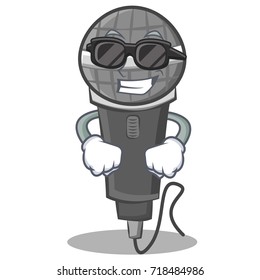 Super cool microphone cartoon character design