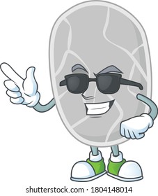 Estilo de dibujo de dibujos animados de nitrospirae super fresco con gafas negras. Ilustración del vector