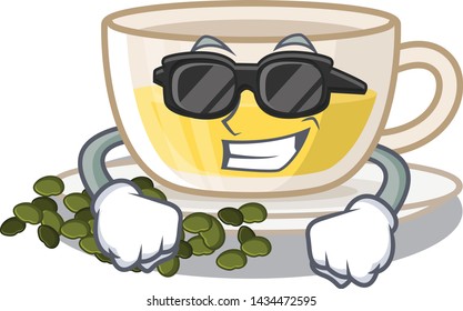 Super cool oolong tea isolated in the mascot