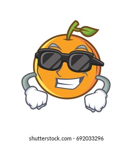 Super cool orange fruit cartoon character