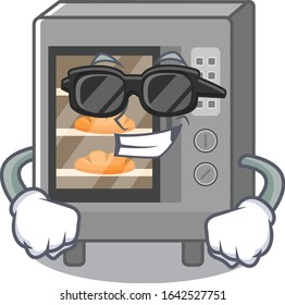 Super cool oven cake character wearing black glasses