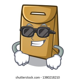 Super cool paper bag isolated with the character