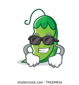 Super cool peas character cartoon style