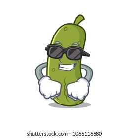 Super cool pickle character cartoon style