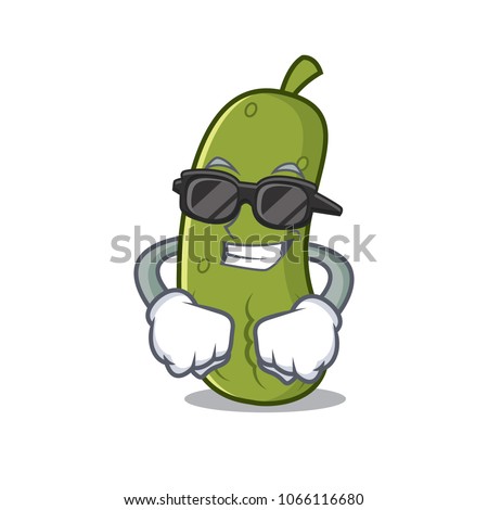 Super cool pickle character cartoon style