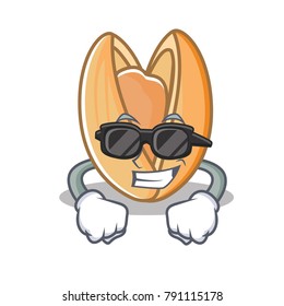 Super cool pistachio nut character cartoon