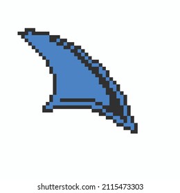 super cool pixel shark fin logo