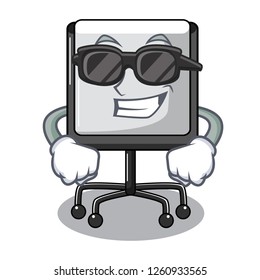 super cool presentation board character in table blank