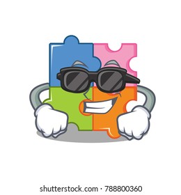 Super cool puzzle character cartoon style