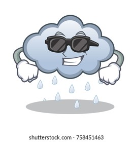 Super cool rain cloud character cartoon