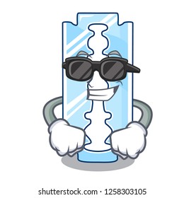 Super cool razor blade a on shape cartoon