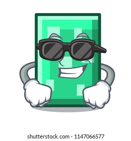 Super cool rectangle character cartoon style