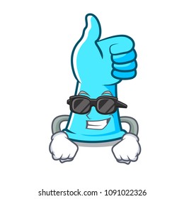 Super cool rubber gloves character cartoon
