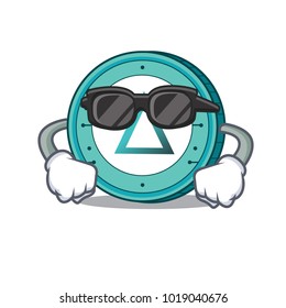 Super cool Salt coin character cartoon