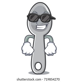 Super cool spoon character cartoon style