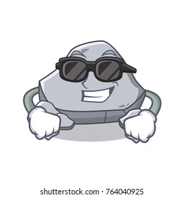 Super cool stone character cartoon style