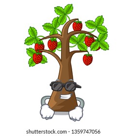 Super cool strawberry tree in the mascot pots