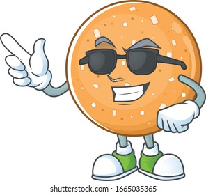 Super cool sugar cookies mascot character wearing black glasses