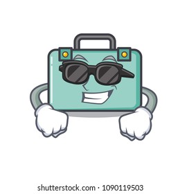 Super cool suitcase character cartoon style