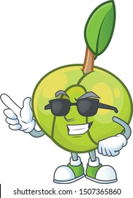 Super cool sweet elephant apple cartoon with mascot
