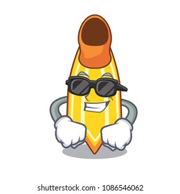 Super cool swim fin character cartoon