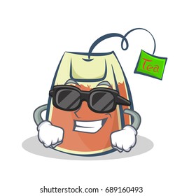 Super cool tea bag character cartoon Super cool tea bag character cartoon