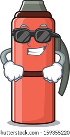 Super cool thermos bottle Scroll character with black glasses