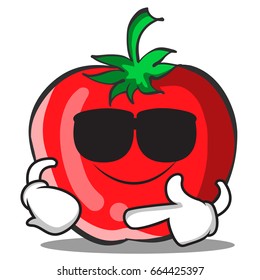 Super cool tomato character cartoon collection vector art