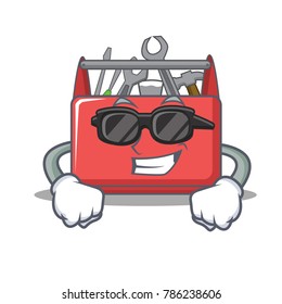 Super cool tool box character cartoon