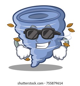 Super cool tornado character cartoon style