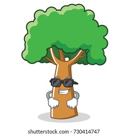Super cool tree character cartoon style