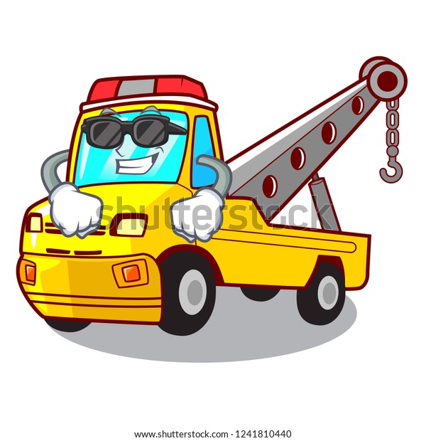 Super cool truck\
tow the vehicle with\
mascot