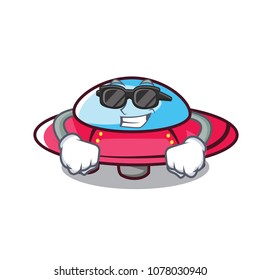 Super cool ufo character cartoon style