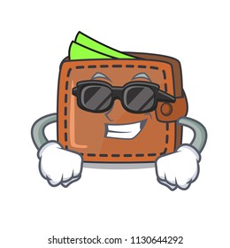 Super cool wallet character cartoon style vector illustration