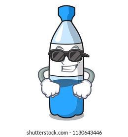 Super cool water bottle character cartoon vector illustration