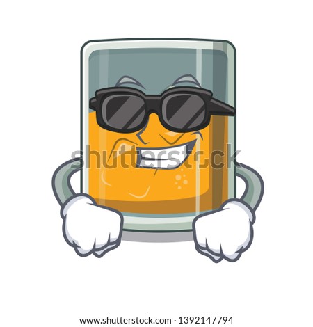 Super cool whiskey islated with in the character