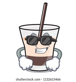 Super cool white russian character cartoon
