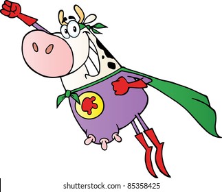 Super Cow Cartoon Character