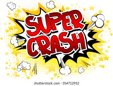 Super Crash - Comic book style word.
