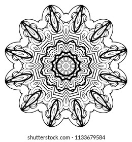 Super Creative floral mandala, decorative ornament. design for print fabric, tatto. vector