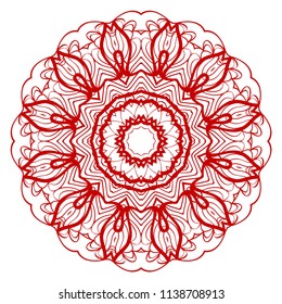 Super Creative floral mandala, decorative ornament. design for print fabric, tatto. vector