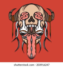 Super creepy leak skull with thorn