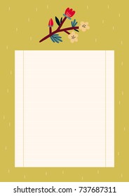 Super cute blank paper for Notes and Planners. Printable paper template with cute Floral bouquet. Perfect for Planners, School, To Do lists.