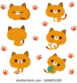 Super Cute Cat illustration Vector